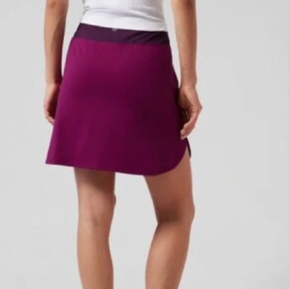 Athleta Fairway Golf Skirt Skort 18" High Waist Built In Shorts Large - Picture 2 of 10